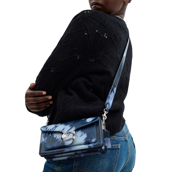 Coach Tabby Mini Tie-Dye Print Leather Shoulder Bag 20 LH/Midnight NWT